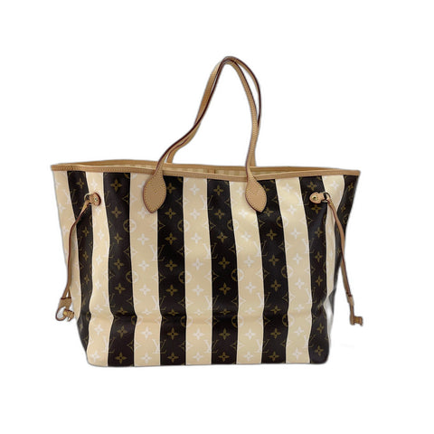 LOUIS VUITTON Rayure Neverfull Tote Bag Brown WS34183