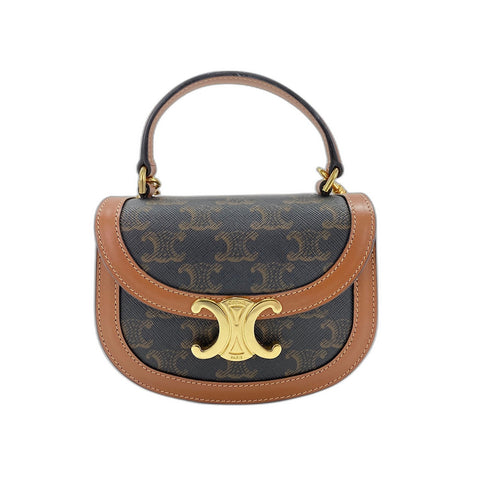 CELINE Minibus Claire Shoulder Bag Brown WS34189