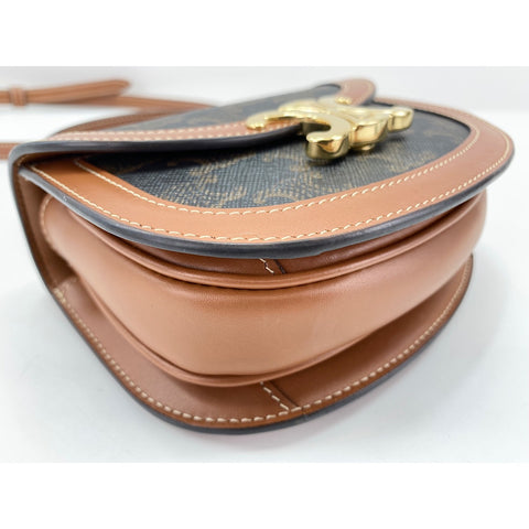 CELINE Minibus Claire Shoulder Bag Brown WS34189