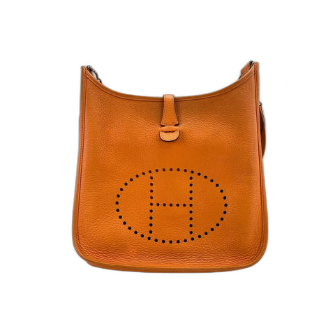 HERMES Evelyn 2 Shoulder Bag Orange WS34193