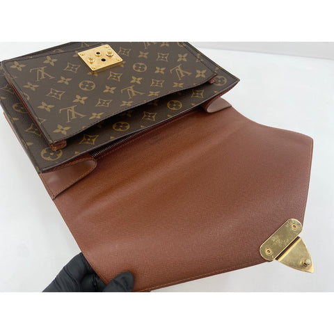 LOUIS VUITTON Monceau Handbag Brown WS34196