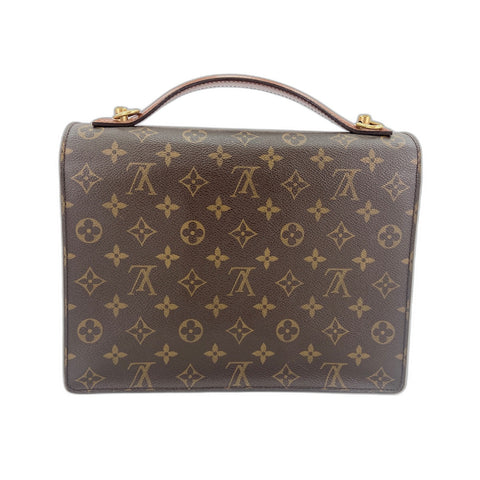 LOUIS VUITTON Monceau Handbag Brown WS34196