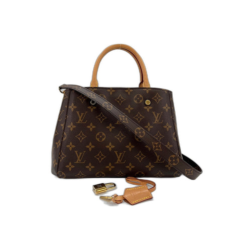LOUIS VUITTON Montaigne Shoulder Bag Brown WS34199