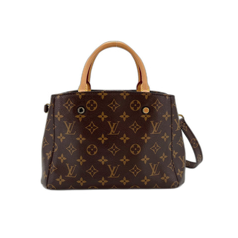 LOUIS VUITTON Montaigne Shoulder Bag Brown WS34199