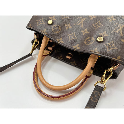 LOUIS VUITTON Montaigne Shoulder Bag Brown WS34199