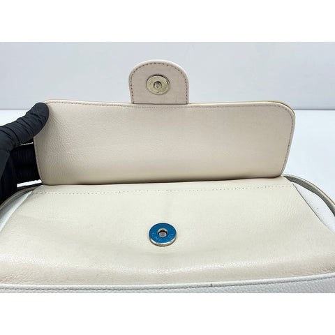 CHANEL French Viera Shoulder Bag white WS34208