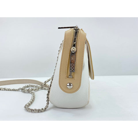 CHANEL French Viera Shoulder Bag white WS34208