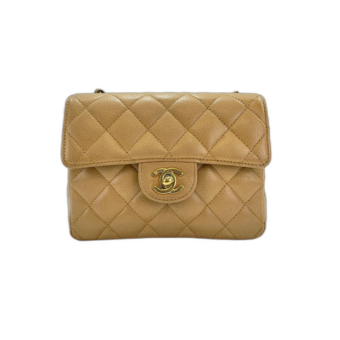 CHANEL Mini Matelasse Shoulder Bag beige WS34211