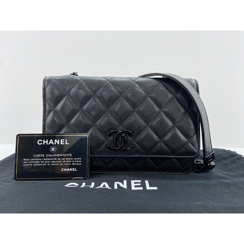 CHANEL Matelasse Shoulder Bag black WS34225