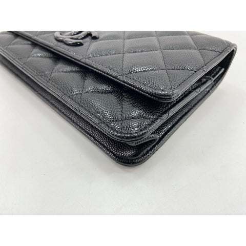 CHANEL Matelasse Shoulder Bag black WS34225