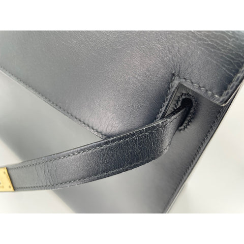 HERMES Kelly Handbag Navy WS34233