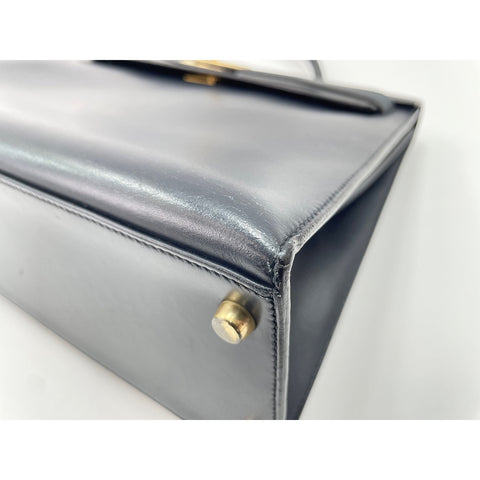 HERMES Kelly Handbag Navy WS34233