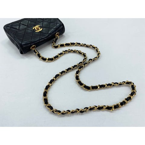 CHANEL Mini Matelasse Shoulder Bag black WS34246