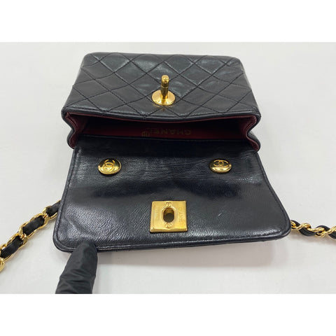 CHANEL Mini Matelasse Shoulder Bag black WS34246