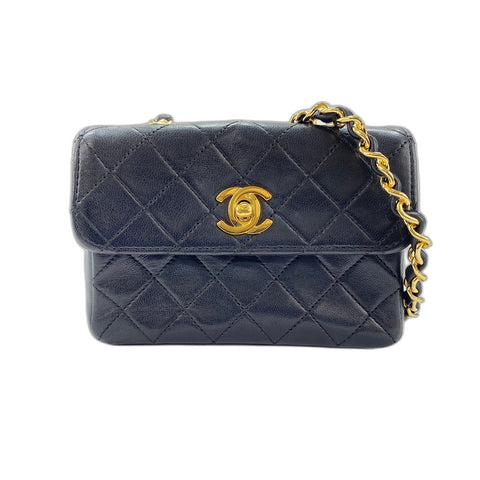 CHANEL Mini Matelasse Shoulder Bag black WS34246