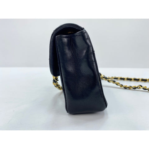 CHANEL Mini Matelasse Shoulder Bag black WS34246