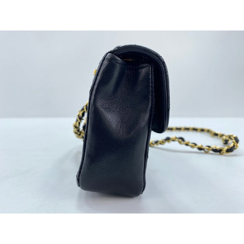 CHANEL Mini Matelasse Shoulder Bag black WS34246