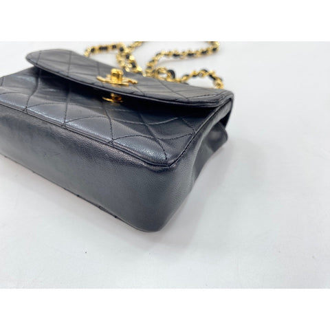 CHANEL Mini Matelasse Shoulder Bag black WS34246