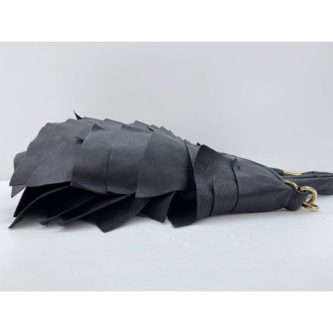 SAINT LAURENT PARIS Frill Shoulder Bag black WS34250
