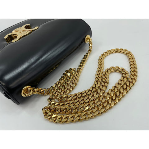 CELINE Teen Busas Triomphe Shoulder Bag black WS34256