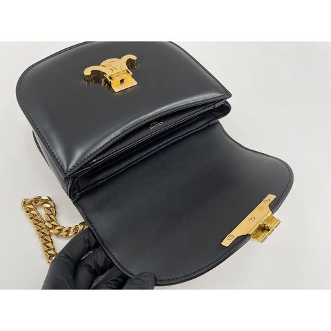 CELINE Teen Busas Triomphe Shoulder Bag black WS34256