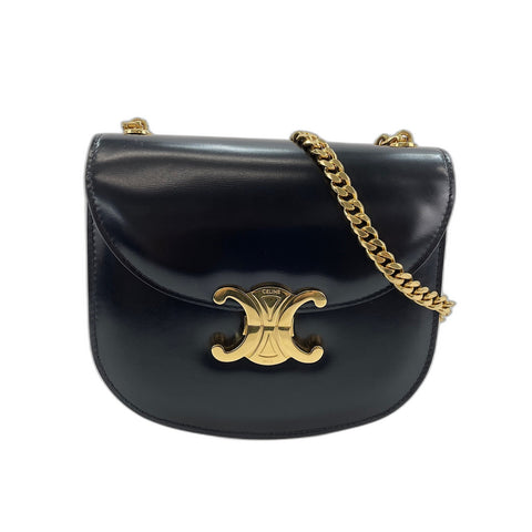 CELINE Teen Busas Triomphe Shoulder Bag black WS34256