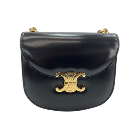 CELINE Teen Busas Triomphe Shoulder Bag black WS34256