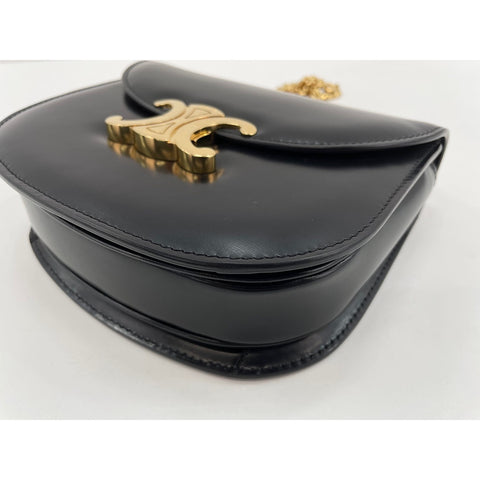 CELINE Teen Busas Triomphe Shoulder Bag black WS34256