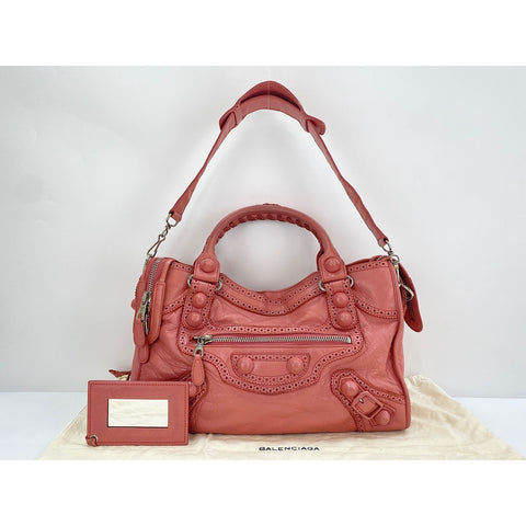 BALENCIAGA Giant City Shoulder Bag pink WS34267