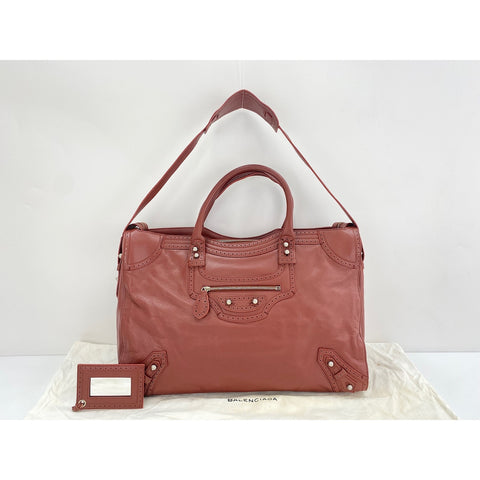 BALENCIAGA The Giant City Shoulder Bag Red WS34268