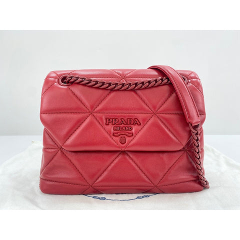 PRADA spectrum Shoulder Bag Red WS34271