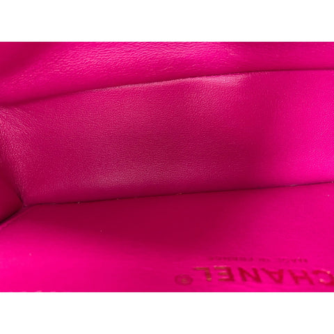 CHANEL Mini Matelasse Shoulder Bag pink WS34275