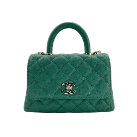 CHANEL Coco handle Shoulder Bag green WS34294