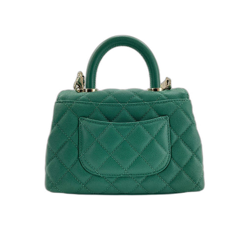 CHANEL Coco handle Shoulder Bag green WS34294