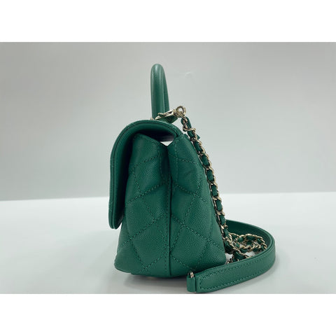 CHANEL Coco handle Shoulder Bag green WS34294