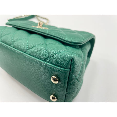 CHANEL Coco handle Shoulder Bag green WS34294