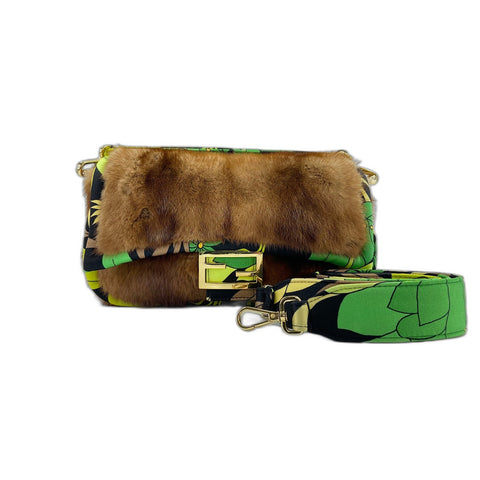 FENDI baguette Shoulder Bag green WS34303