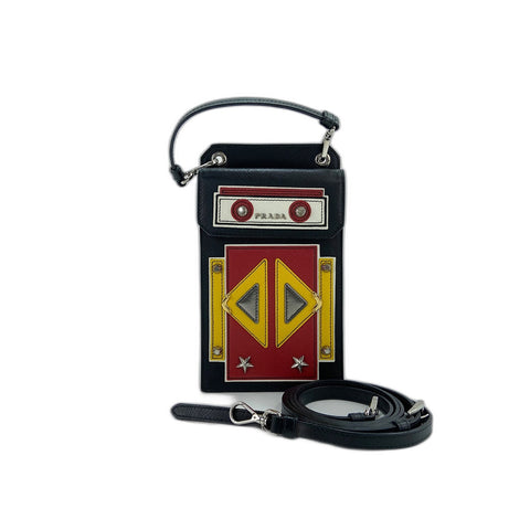 PRADA robot Shoulder Bag black WS34306