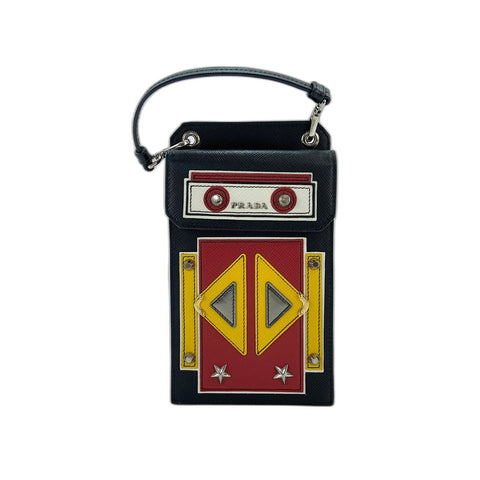 PRADA robot Shoulder Bag black WS34306