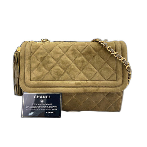CHANEL Matelasse Shoulder Bag green WS34315