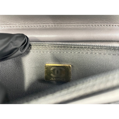 CHANEL Boy chanel Shoulder Bag gray WS34318