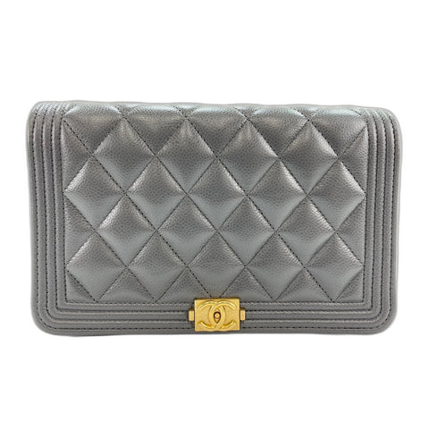 CHANEL Boy chanel Shoulder Bag gray WS34318