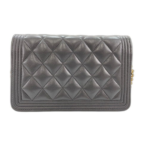CHANEL Boy chanel Shoulder Bag gray WS34318