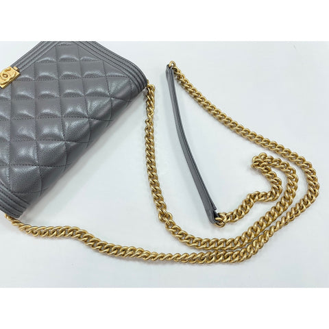 CHANEL Boy chanel Shoulder Bag gray WS34318