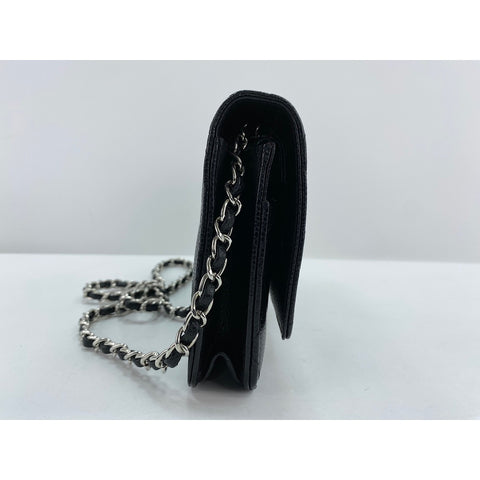CHANEL Mini Matelasse Umhängetasche schwarz WS34319