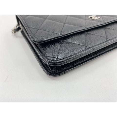 CHANEL Mini Matelasse Umhängetasche schwarz WS34319