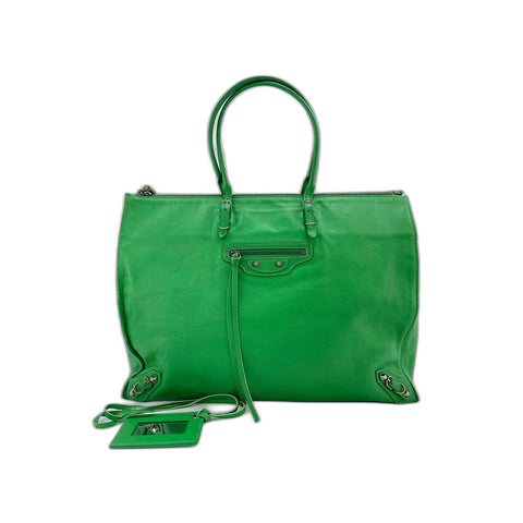 BALENCIAGA Paper A4 Tote Shoulder Bag green WS34322