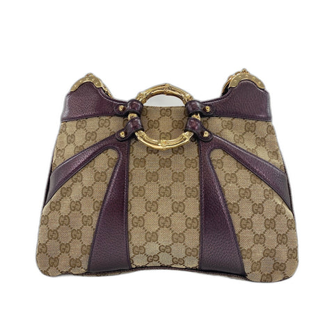 GUCCI Bamboo Shoulder Bag purple WS34335