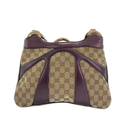 GUCCI Bamboo Shoulder Bag purple WS34335