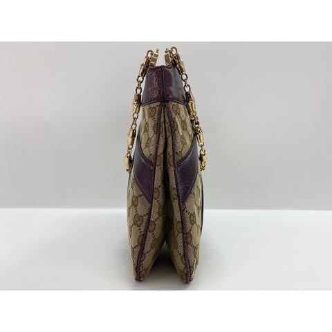 GUCCI Bamboo Shoulder Bag purple WS34335